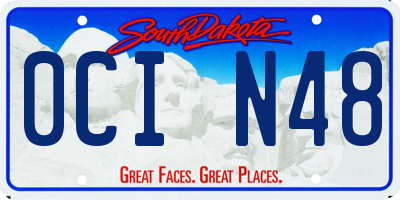 SD license plate 0CIN48