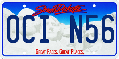SD license plate 0CIN56