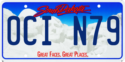 SD license plate 0CIN79