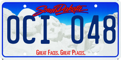 SD license plate 0CIO48