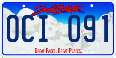SD license plate 0CIO91