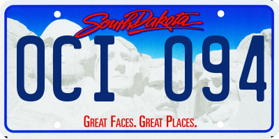 SD license plate 0CIO94