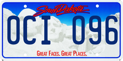 SD license plate 0CIO96