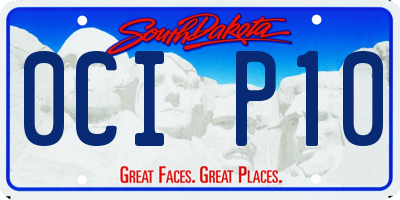 SD license plate 0CIP10
