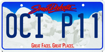 SD license plate 0CIP11