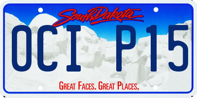SD license plate 0CIP15
