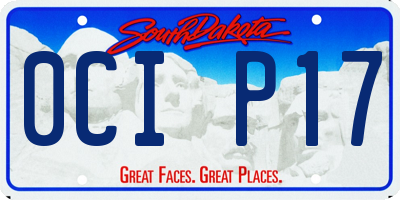 SD license plate 0CIP17