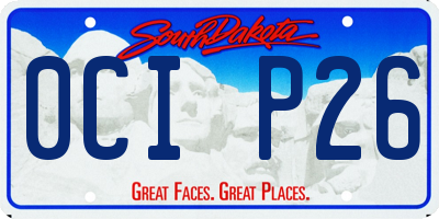 SD license plate 0CIP26