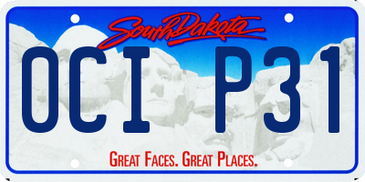 SD license plate 0CIP31