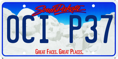 SD license plate 0CIP37