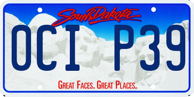 SD license plate 0CIP39