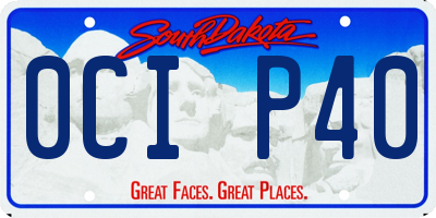 SD license plate 0CIP40