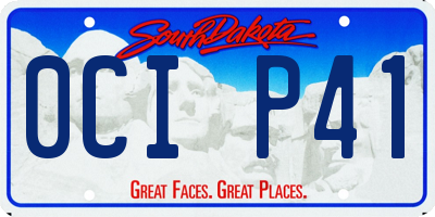 SD license plate 0CIP41