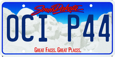 SD license plate 0CIP44