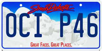 SD license plate 0CIP46