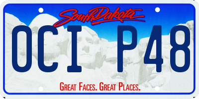 SD license plate 0CIP48