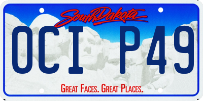 SD license plate 0CIP49
