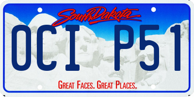SD license plate 0CIP51