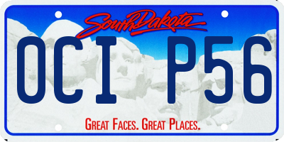 SD license plate 0CIP56