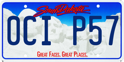 SD license plate 0CIP57
