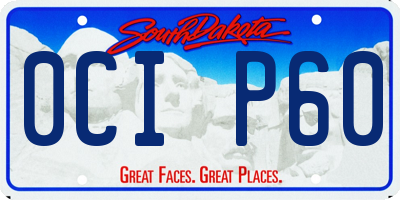 SD license plate 0CIP60