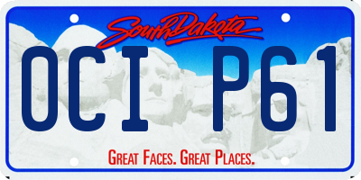 SD license plate 0CIP61