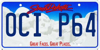 SD license plate 0CIP64