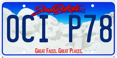 SD license plate 0CIP78