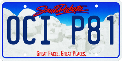 SD license plate 0CIP81