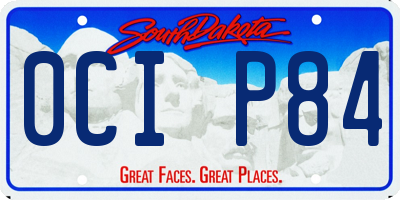SD license plate 0CIP84