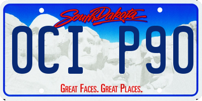 SD license plate 0CIP90