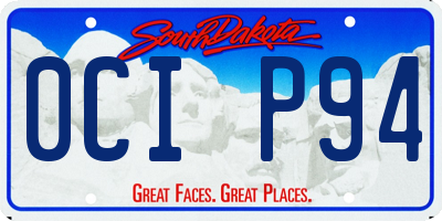 SD license plate 0CIP94