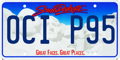 SD license plate 0CIP95