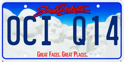 SD license plate 0CIQ14