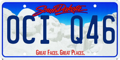 SD license plate 0CIQ46