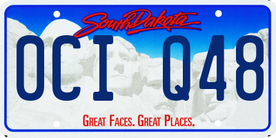 SD license plate 0CIQ48