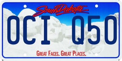 SD license plate 0CIQ50