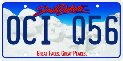 SD license plate 0CIQ56