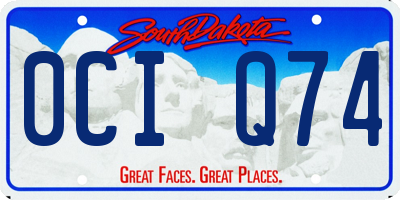 SD license plate 0CIQ74