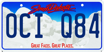 SD license plate 0CIQ84