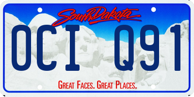 SD license plate 0CIQ91