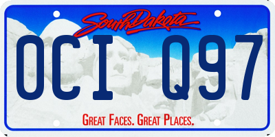 SD license plate 0CIQ97