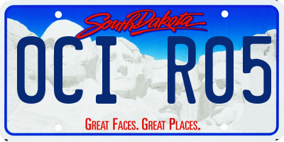 SD license plate 0CIR05