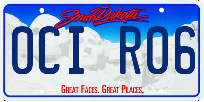 SD license plate 0CIR06