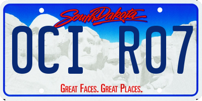 SD license plate 0CIR07