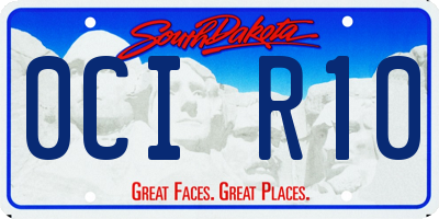 SD license plate 0CIR10