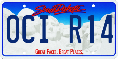 SD license plate 0CIR14