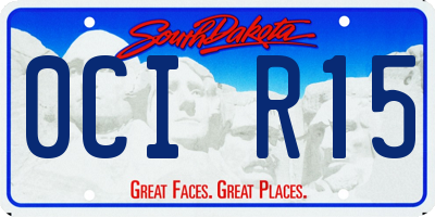 SD license plate 0CIR15