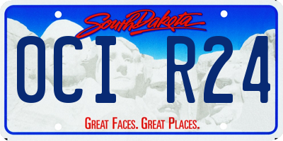 SD license plate 0CIR24