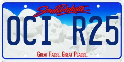 SD license plate 0CIR25